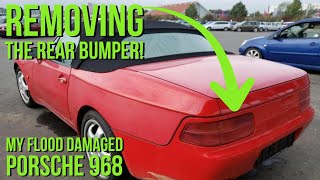 Restoring a Flood Damaged Porsche 968: Removing the rear bumper cover #porsche968 #bumpercover