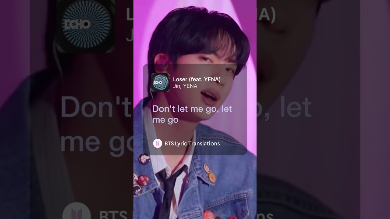 'Loser (feat. YENA)' Lyrics with English Translation - Jin (진) of BTS (pt.1) 