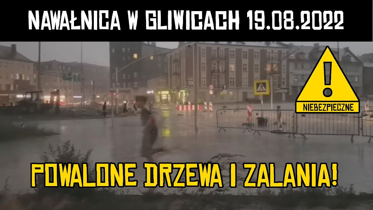 NAWAŁNICA W GLIWICACH, ULEWA I WICHURA - 19.08.2022