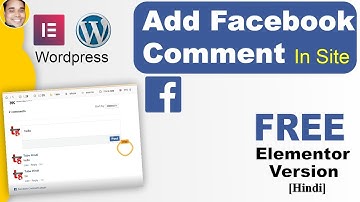 How to add facebook comment plugin in wordpress elementor site free [Hindi]