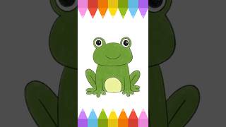 How To Draw A Frog - KIDS DRAWING #kidsdrawing #kidsdrawingtutorial
