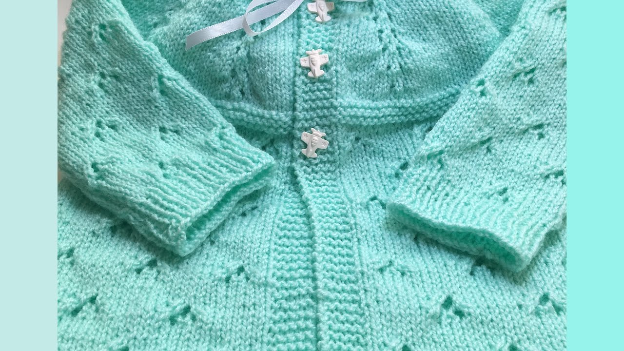 CASAQUINHO DE BEBÊ EM TRICÔ - PONTO VEZINHO