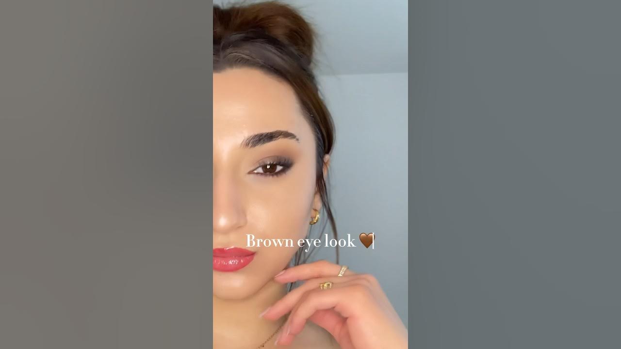 Brown eye look#eyelooktutorial #easyeyelook#makeup #smokeyeye - YouTube