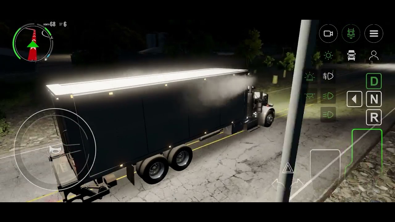 Truck driving simulator game 3-D Night Shift driving heavy truck, ￼￼