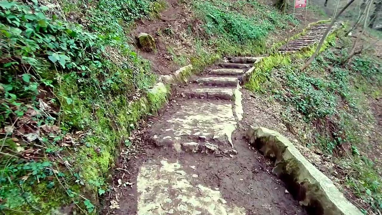 Rudkhan Castle Forest Walk ASMR | Waterfall Sounds, Stone Path & Ancient Fortress | Cinematic Nature