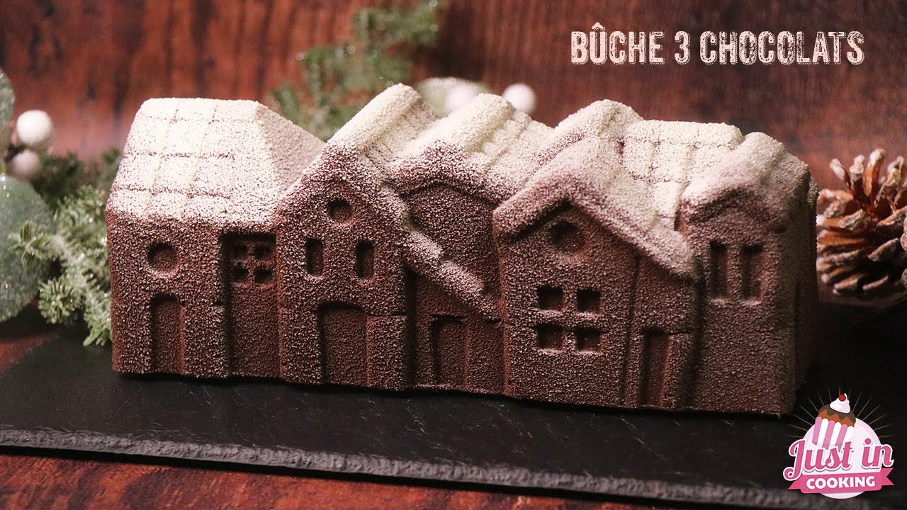 ❅ Recette de Bûche de Noël aux 3 Chocolats ❅