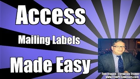 How to use the Mailing Label Wizard -  Mailing Labels in Access 2007 2010 2013 2016 wizard tutorial