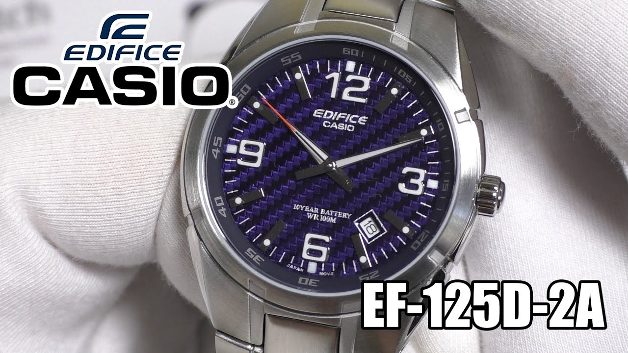 CASIO EF-125D-2A Edifice - YouTube