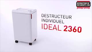 Destructeur de papier  IDEAL 2360 coupe super micro 0 8 x 5 mm