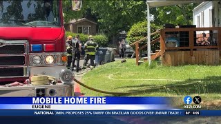 No Injuries in West Eugene Mobile Home Fire