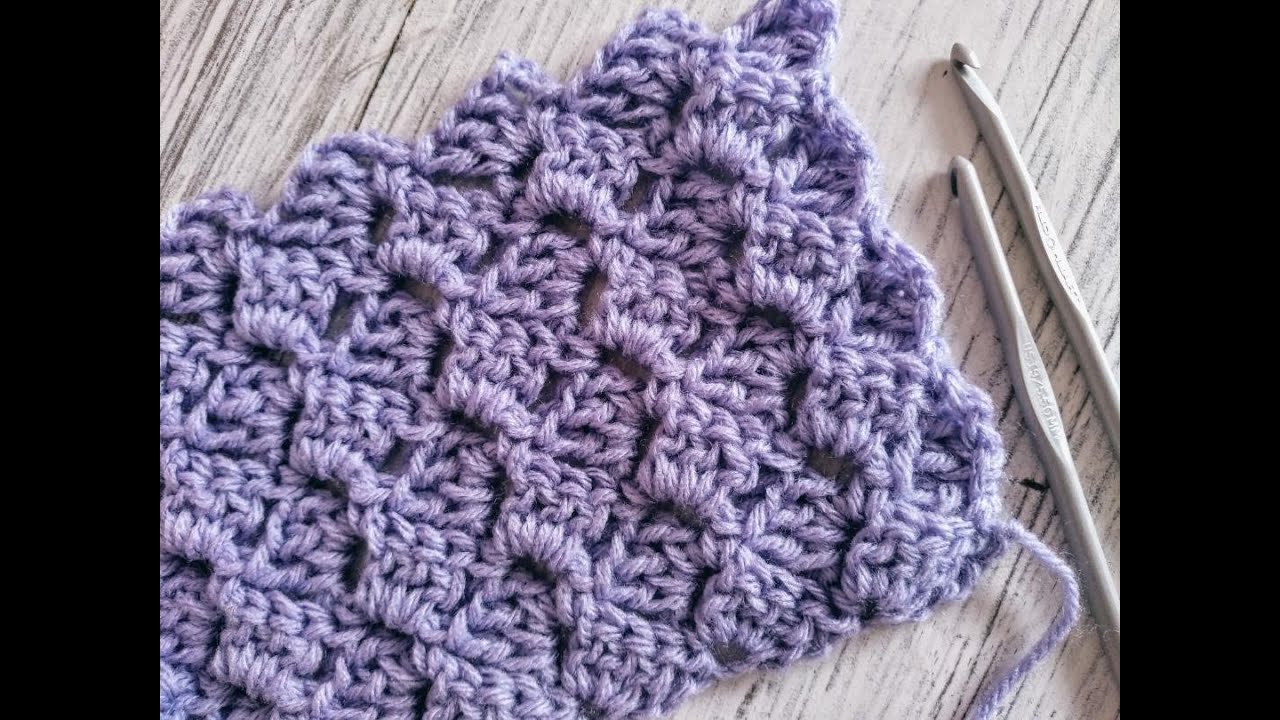 Puntada crochet fácil y rápida:  Punto Tulipán