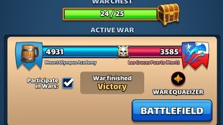 Empires and Puzzles, War vid #213, Mount Olympus Academy.