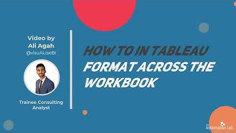 How to in Tableau in 5 mins: Format Across the Workbook