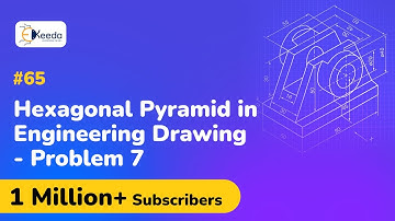 Hexagonal Pyramid Problem No.7 - Projection of Solids - Engineering Drawing
