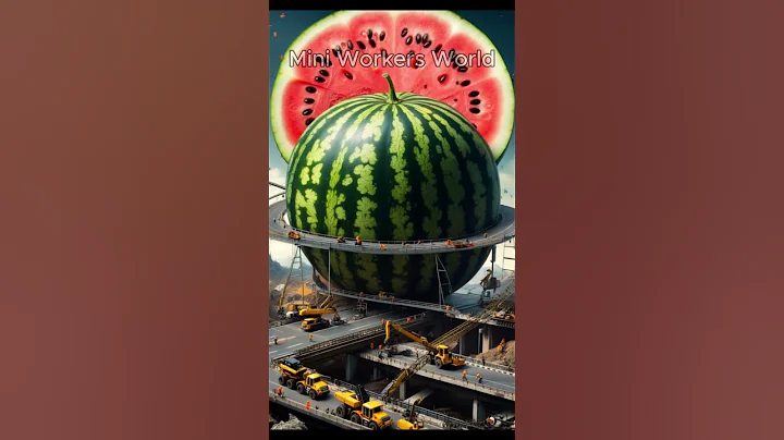 A Delicious giant Watermelons ready to served 🍉 #shorts #miniature #watermelon #giantfood #asmr