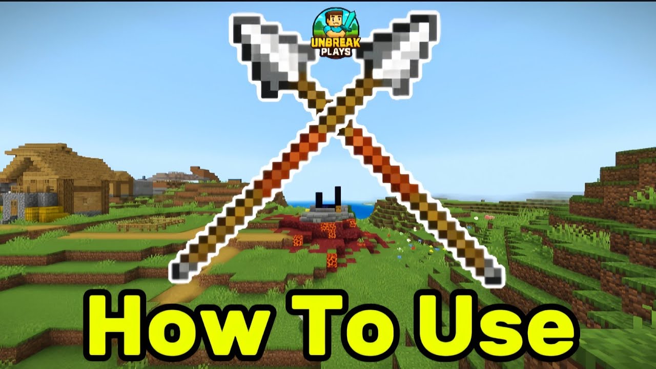 Minecraft new wepen ⚔️ spear tips and tricks 🥰 || How to use spear ...