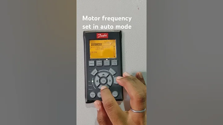 How to set Motor frequency in Auto mode, #danfoss #frequency set #automode #vfd