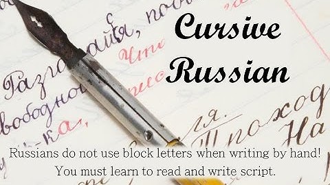Basic Russian 1️⃣: Cursive Russian