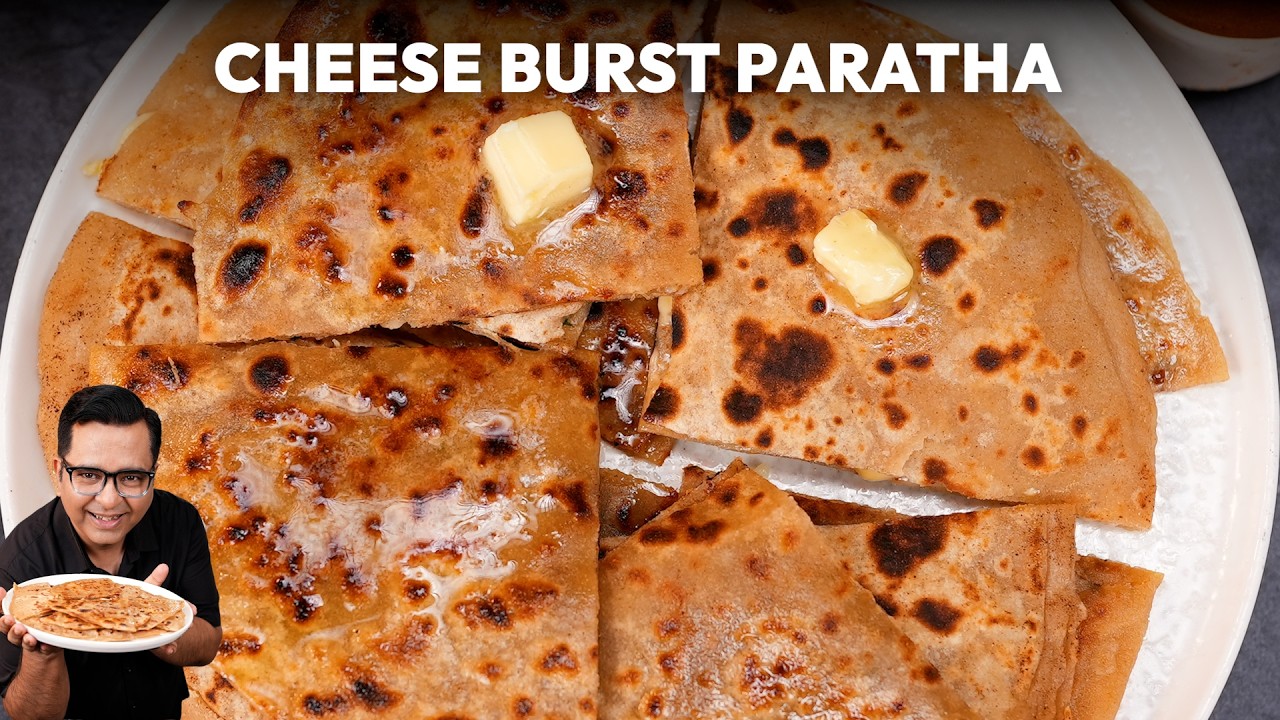 Cheesy aloo paratha