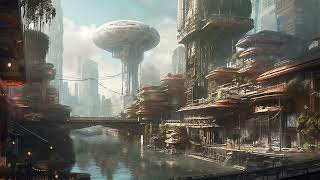 After the Great Collapse. Dystopian Futuristic China Town. Sci-Fi Ambiance for Sleep & Relaxation.