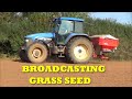 BROADCASTING GRASS SEED AND TRACTOR RACING