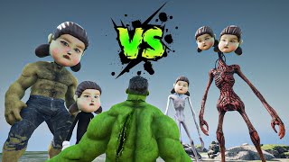 Hulk In Squid Game Part02 - Marvel Hulk Stuck With Mutant Siren Head, Cartoon Cat