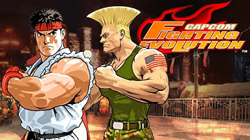 Capcom Fighting Evolution: Ryu & Guile Full Playthrough + Ending | HD Gameplay