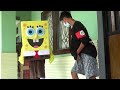 MY FRIENDS UNBOXING & WEARING COSPLAY SPONGEBOB SQUAREPANTS Song ON MY WAY ALAN WALKER