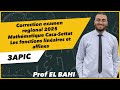Correction examen régional 2025 Mathématique Casa-settat 3APIC Partie 3