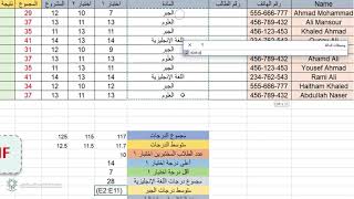 AVERAGEIF استخدام دالة