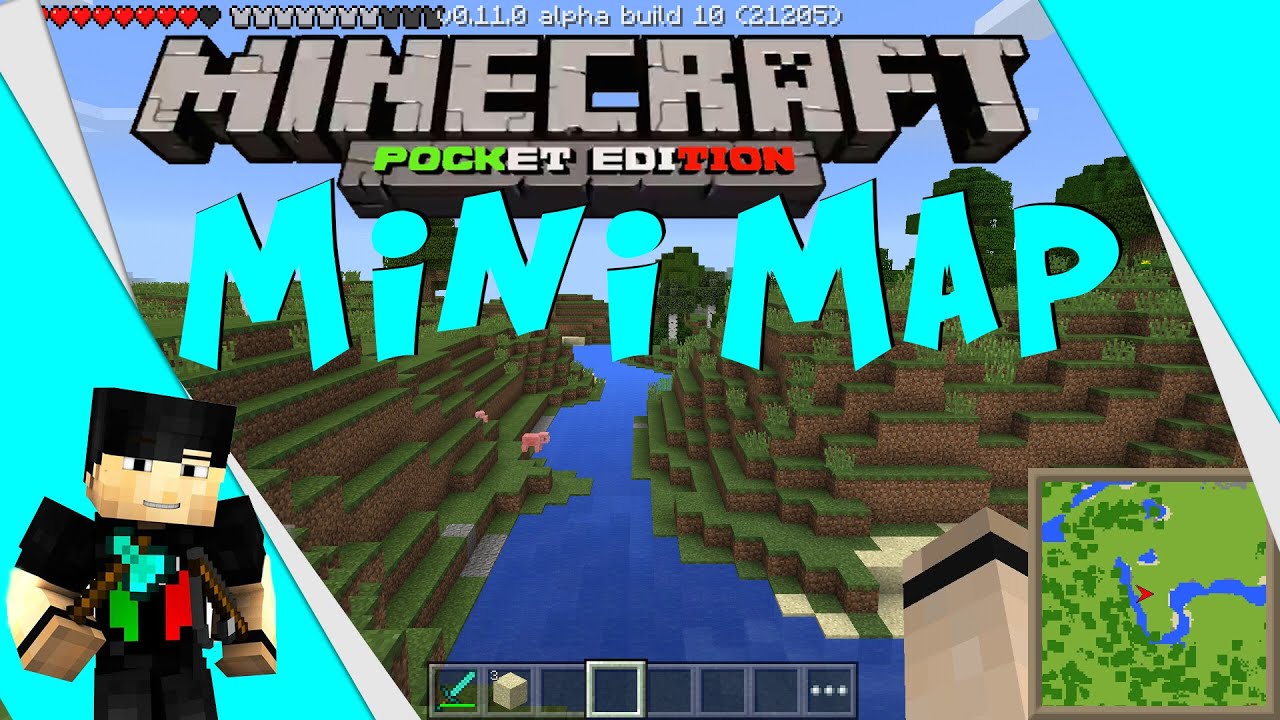 Minecraft PE 0.11.0 Mini Map MOD! - YouTube