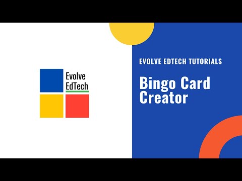 Bingo Card Creator Tutorial