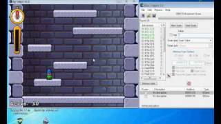 icy tower hack cheat engine tutorial(german)