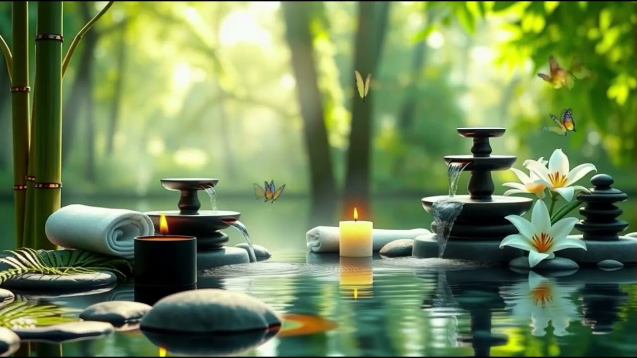 Night Zen Oasis 🌌 & Candlelight Serenity for Deep Sleep & Meditation | 4K Relaxation