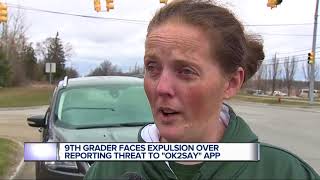 Teen suspended after using OK2SAY app to report overheard school threat