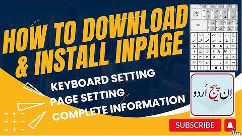 How to Download & install inpage | keyboard setting | Page Setting | Complete Course