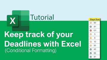 Keep track of your Deadlines with Excel Visualization #excel