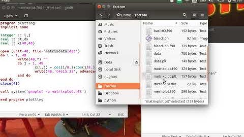 Plot Matrix in Color Using Gnuplot Directly in Fortran Code