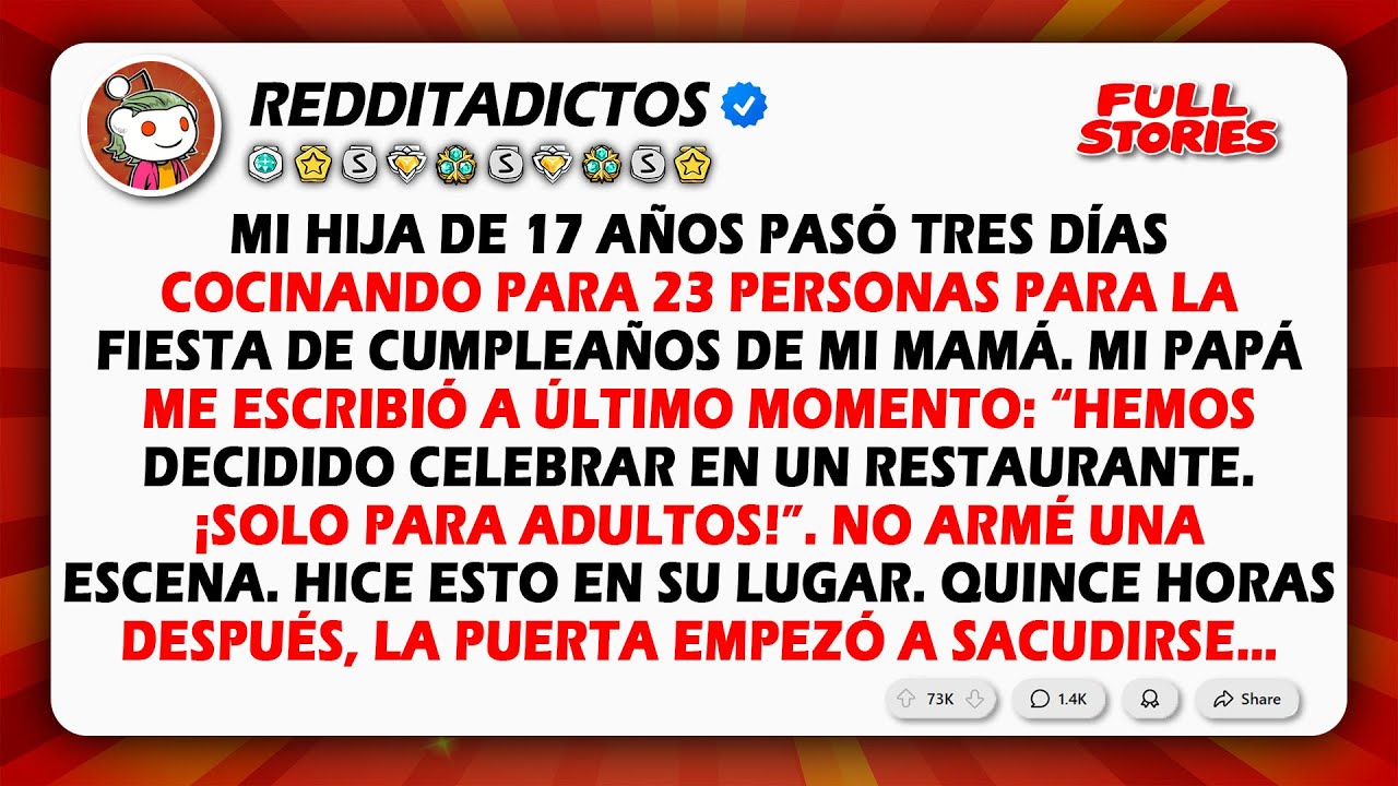 Mi hija pasó 3 días cocinando para 23 personas para el cumpleaños de mi mamá, pero la dejaron...