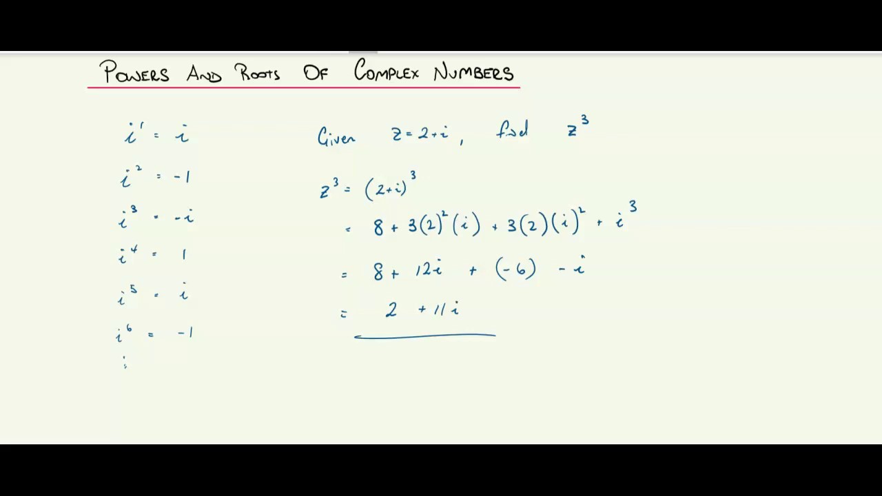 powers-and-roots-of-complex-numbers-youtube