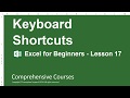 Keybord Shortcuts - Excel for Beginners - Lesson 17