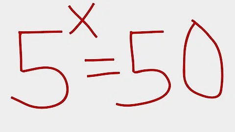 AMERICA CAN YOU SOLVE THIS EXPONENTIAL EQUATION? 5^X = 50