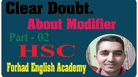 Modifier Part 2! Forhad English Academy