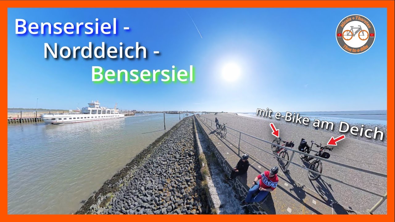Bensersiel - Norddeich mit e-Bike am Deich entlang #e-Bike #pedelec #nordsee #nordseeküste #urlaub