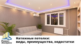 Натяжные потолки: виды, преимущества, недостатки