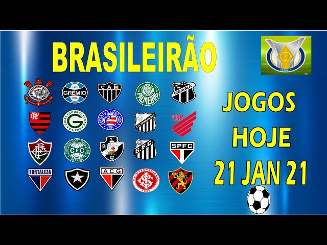JOGOS DE HOJE (21/01/21) JOGOS DO BRASILEIRÃO