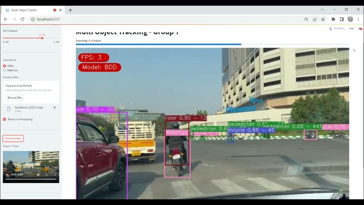 Object Detection and Tracking with Yolov7+DeepSORT - BDD - YouTube