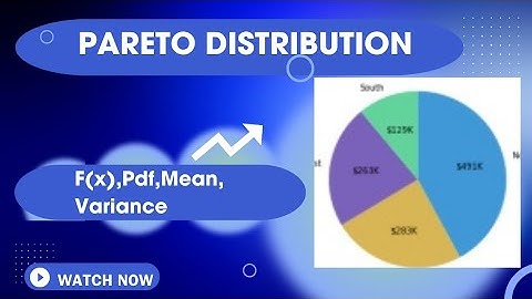 Pareto Distribution | F(x) | Pdf | Mean | Variance |🔥🔥