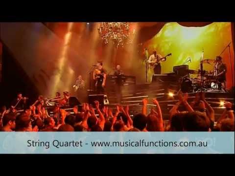 Red Soda String Quartet with Boy & Bear, Feeding Line at the 2011 ARIA Awards