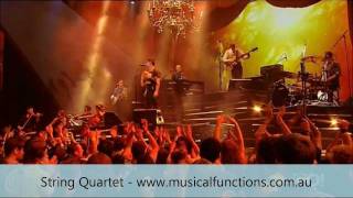 Red Soda String Quartet with Boy & Bear, Feeding Line at the 2011 ARIA Awards